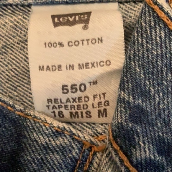 LEVI’S RED TAB 550 100% Cotton HIGH RISE TAPERED LEG CLASSIC RELAXED Ladies 16 - Picture 6 of 7